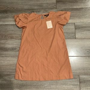 ⭐️NWT Velveteen Ruffled Cap Sleeve Rust Cotton Dress *Read description*